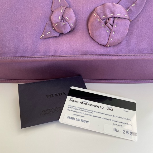 Auth Rare PRADA Satin Clutch - Picture 2 of 14